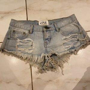 One Teaspoon Sample Denim Shorts